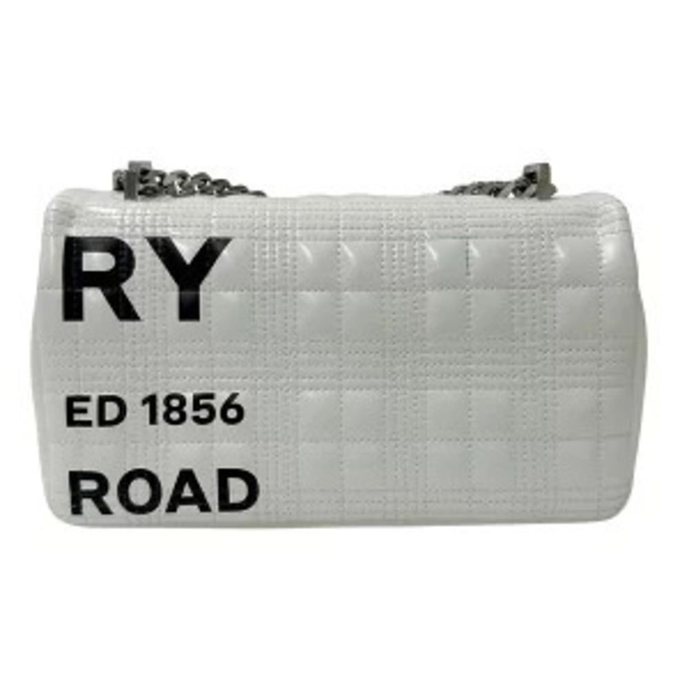 Burberry Horseferry Quilted Bag White Laura Chain Leather Shoulder